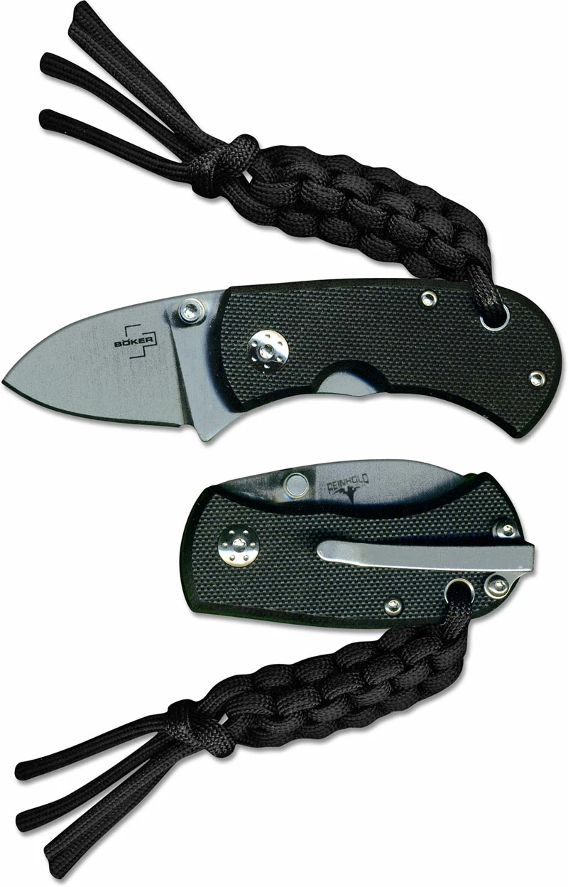 Boker Knives Boker Rockhopper 01BO317 - Michael Reinhold - Compact EDC - Satin D2 Drop Point - Black G10 - Liner Lock Folder - Image 2