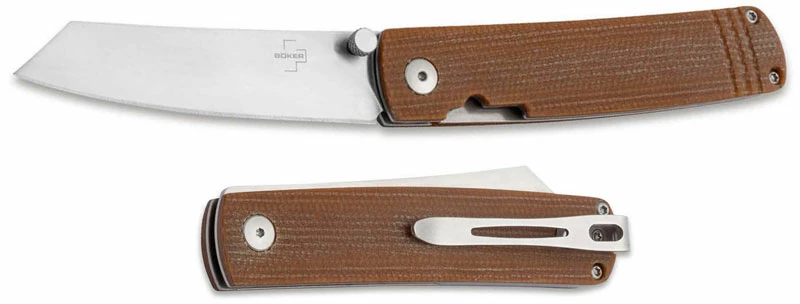 Boker Knives Boker Tenshi Micarta 01BO327 - Kansei Matsuno EDC - VG-10 Reverse Tanto - Reddish Brown Micarta - Liner Lock - Image 2