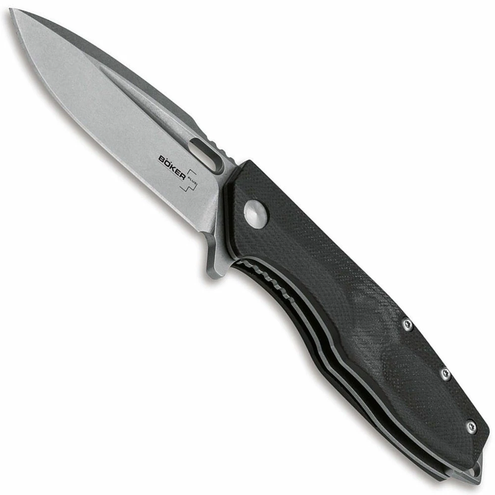 Boker Knives Boker Caracal Folder Mini 01BO756 Boris Manasherov EDC D2 Drop Point Flipper Folder Black G10 Handle
