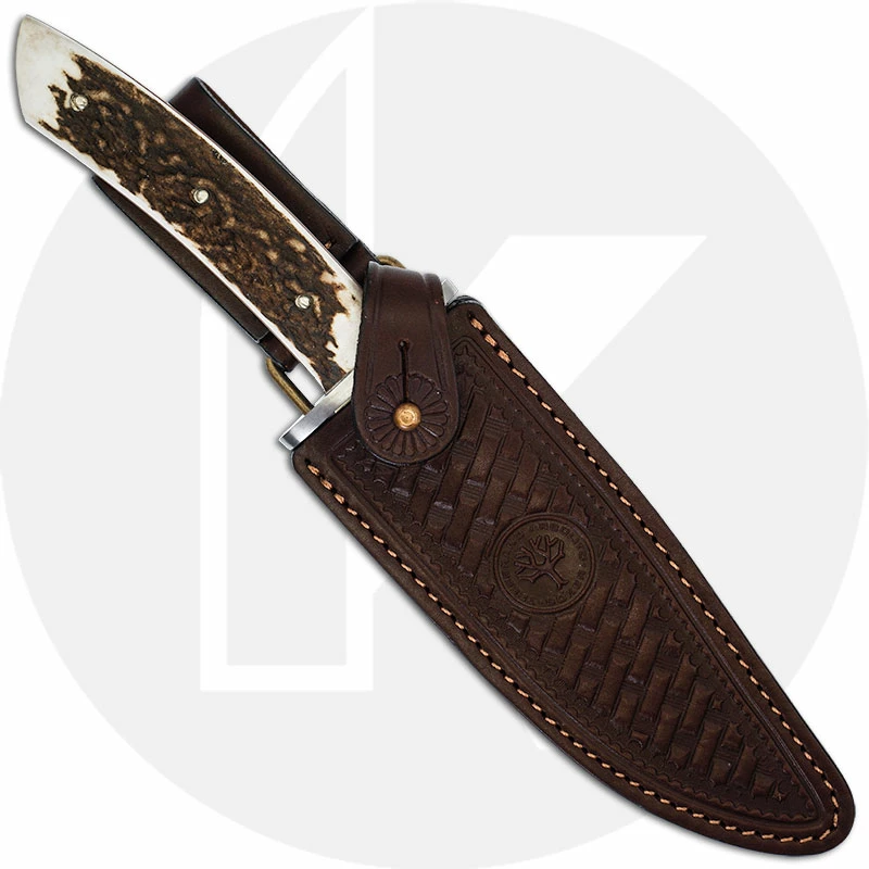 Boker Knives Boker Arbolito Esculta Stag Knife 02BA593H Stonewash Clip Point Hunter With Stag Handle - Image 2