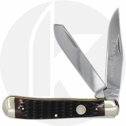 Boker Knives Boker Trapper Knife 110812 - D2 Steel Blades - Jigged Brown Bone - German Import
