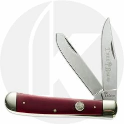 Boker Knives Boker Trapper Knife 110830 - D2 Steel Blades - Smooth Red Bone - German Import