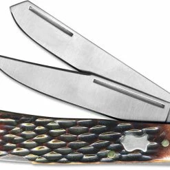 Boker Knives Boker Double Lock Trapper Knife, Brown Bone, BK-BO206