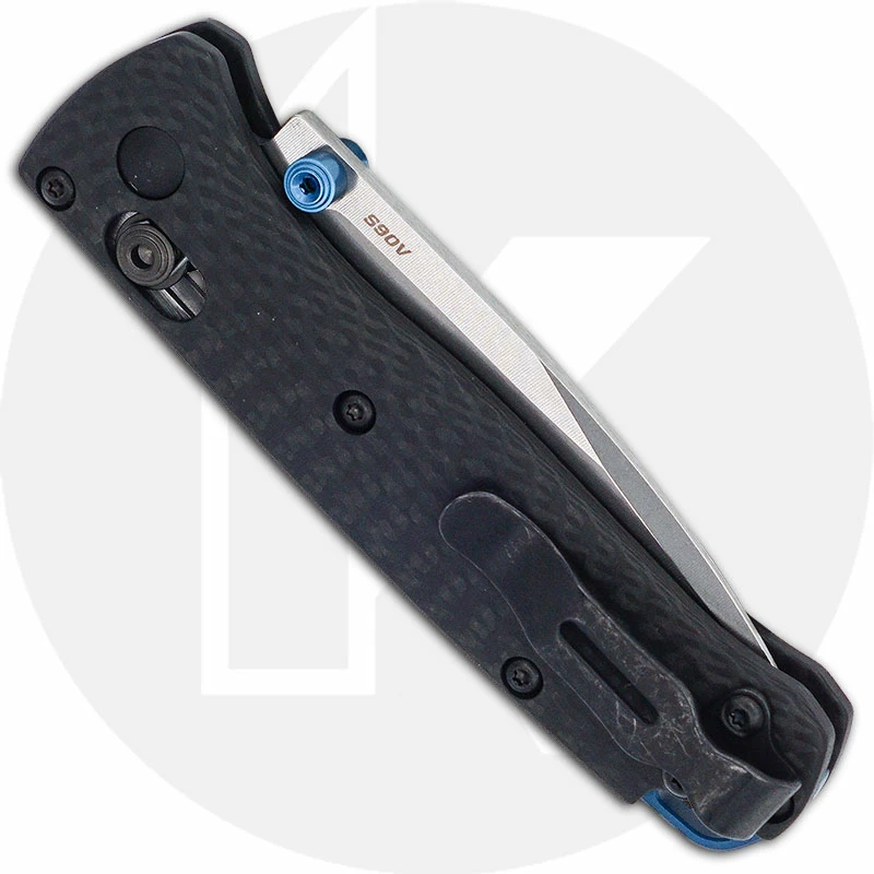 Benchmade Knives Benchmade Mini Bugout 533-3 Knife - Satin S90V Drop Point - Carbon Fiber - AXIS Lock Folder - USA Made - Image 3