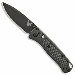 Benchmade Knives Benchmade Mini Bugout 533BK-2 Knife - Black S30V Drop Point - Black CF-Elite - AXIS Lock Folder - USA Made