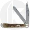 Case Knives Case Slimline Trapper Knife 00808 - Pocket Worn Green Bone - 62048SS - Discontinued - BNIB