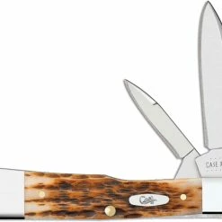 Case Knives Case Gunstock Knife 10728 Amber Bone SS 62130SS
