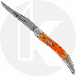 Case Knives Case Small Texas Toothpick Knife 17071 - Limited Edition XVII - Orange Peel Bone - 610096SS - Discontinued - BNIB