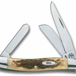 Case Knives Case Medium Stockman Knife, Amber Bone CV, CA-39