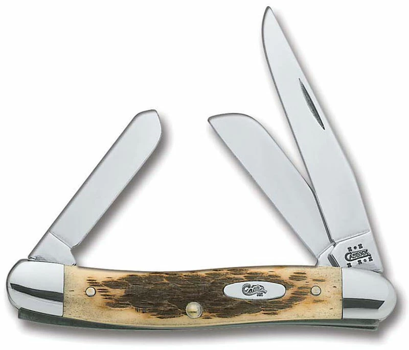 Case Knives Case Medium Stockman Knife, Amber Bone CV, CA-39