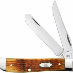 Case Knives Case Mini Trapper Knife 52830 - Jigged Antique Bone - 6207SS