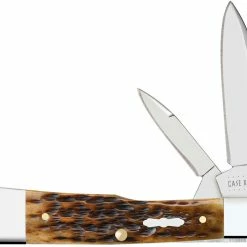Case Knives Case Gunstock Knife 55224 Pocket Worn Antique Bone 62130SS