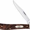 Case Knives Case Slimline Trapper Knife 64063 - Brown Maple Burl Wood - 71048SS