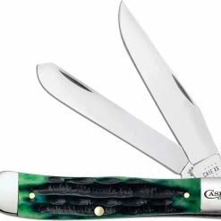 Case Knives Case Trapper Knife 75830 - Hunter Green Bone - 6254SS