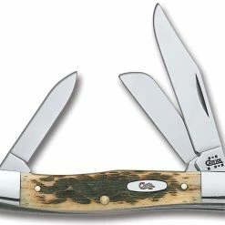 Case Knives Case Medium Stockman, Amber Bone CV, CA-79