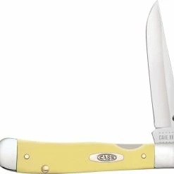 Case Knives Case Kickstart TrapperLock Knife 81094 Smooth Yellow SS 3154ACSS