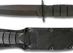Ka-Bar Knives KA-1254, KA-BAR Short Black KA-BAR Tanto, Leather
