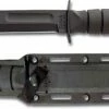 Ka-Bar Knives KA-1258, KA-BAR Short Black Utility, Plain Edge, Synthetic Sheath