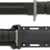 Ka-Bar Knives KABAR D2 Extreme 1292 - Fighting Utility Knife - Black D2 Plain Edge Fixed Blade - Kraton G Handle - USA Made