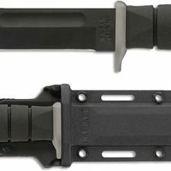 Ka-Bar Knives KABAR D2 Extreme 1292 - Fighting Utility Knife - Black D2 Plain Edge Fixed Blade - Kraton G Handle - USA Made