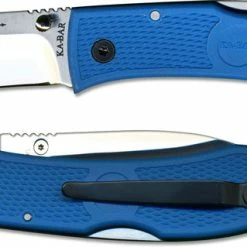 Ka-Bar Knives KABAR Dozier Folding Hunter, Blue, KA-4062BL