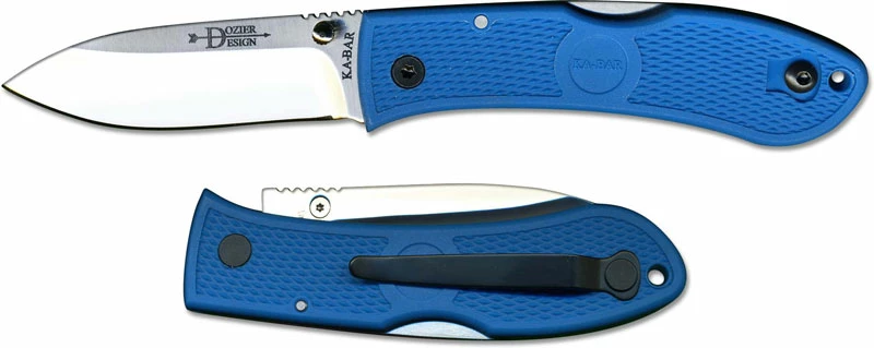 Ka-Bar Knives KABAR Dozier Folding Hunter, Blue, KA-4062BL
