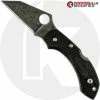 Spyderco Knives MODIFIED Spyderco Dragonfly 2 - Wharncliffe - Acid Stonewash - Regrind - Black Handle