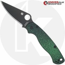 Spyderco Knives MODIFIED Spyderco Paramiliary 2 Knife - Black DLC - AWT Custom Anodized Scales