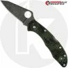 Spyderco Knives MODIFIED Spyderco Delica 4 - Acid Wash - Regrind - Zome Handle