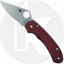 Spyderco Knives MODIFIED Spyderco Para 3 LW Knife SPY27 + Exclusive AWT Oxblood Scales