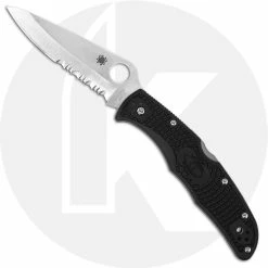 Spyderco Knives Spyderco Endura 4 Knife, Part Serrated, SP-C10PSBK