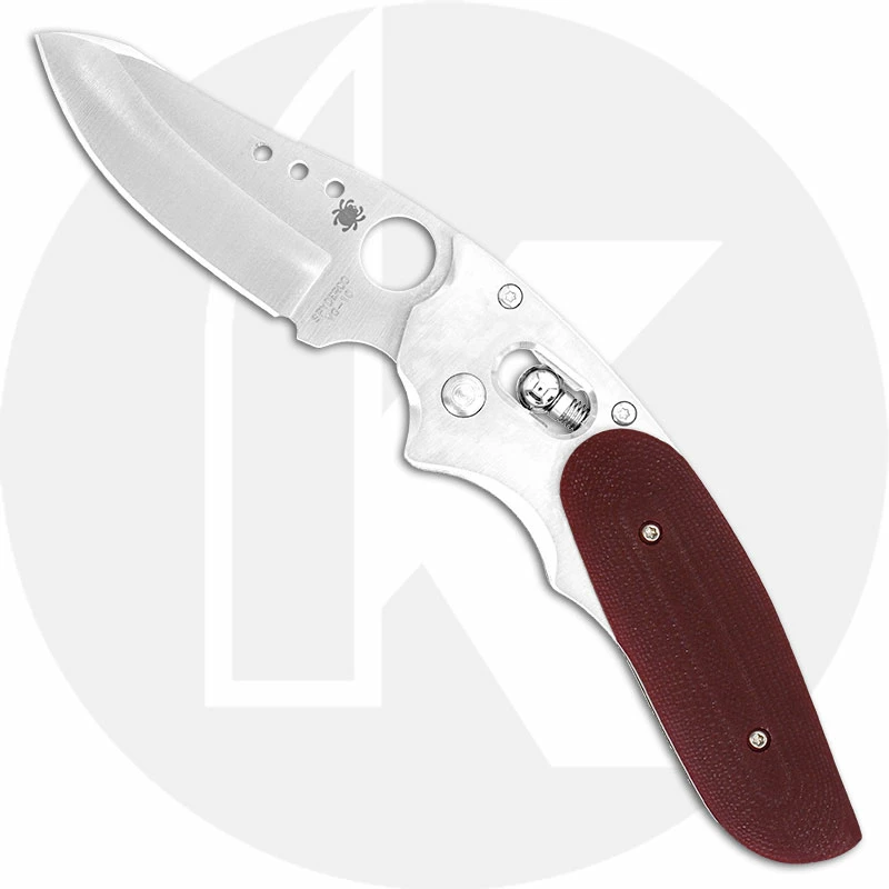 Spyderco Knives Spyderco Viele Phoenix Knife - C114GPRD - Sprint Run - VG-10 Drop Point - Titanium And Red G10 - Made In Japan