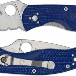 Spyderco Knives Spyderco Persistence Lightweight CPM S35VN C136PSBL - Part Serrated - Blue FRN - Liner Lock Folder