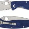Spyderco Knives Spyderco Resilience Lightweight S35VN - C142PSBL - Part Serrated - Blue FRN - Liner Lock Folding Knife