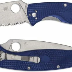 Spyderco Knives Spyderco Resilience Lightweight S35VN - C142PSBL - Part Serrated - Blue FRN - Liner Lock Folding Knife