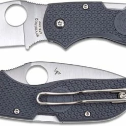 Spyderco Knives Spyderco C152PGY Chaparral Lightweight EDC Knife Leaf Blade Gray FRN Handle