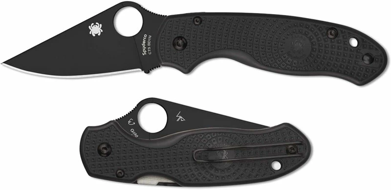 Spyderco Knives Spyderco Para 3 Lightweight Knife C223PBBK - Black Blade - Black FRN Handle - Compression Lock - USA Made - Image 4