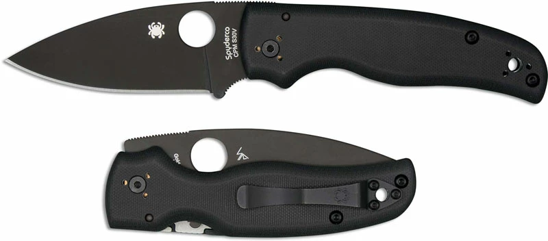 Spyderco Knives Spyderco Shaman Knife C229GPBK Black Blade, Black G10 Compression Lock Folder USA Made