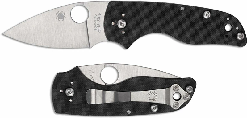 Spyderco Knives Spyderco Lil Native G10 SLIPIT Knife - C230NLGP - Non Locking Leaf Blade - Black G10 - USA Made