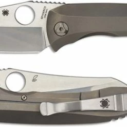 Spyderco Knives Spyderco Paysan C238TIP Peter Rassenti Sheepfoot Single Piece Ti Handle RIL Folder