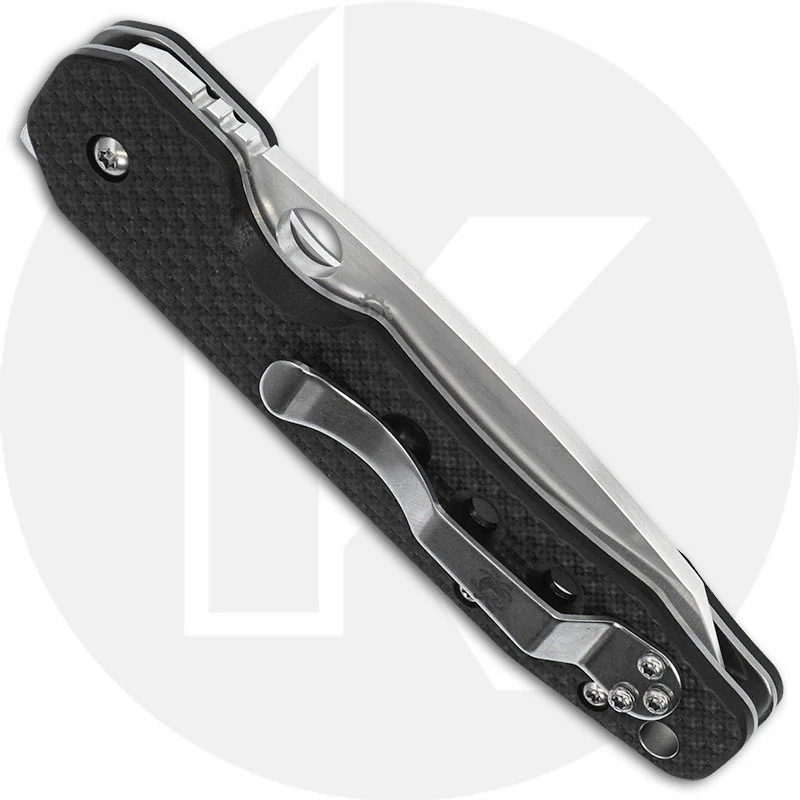 Spyderco Knives Spyderco Smock C240CFP Knife Kevin Smock EDC Clip Point With Flipper Tang Carbon Fiber G10 Compression Lock Folder - Image 3