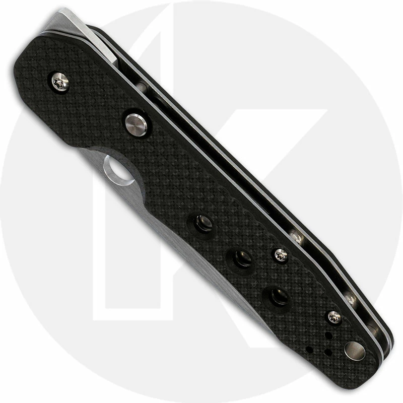 Spyderco Knives Spyderco Smock C240CFP Knife Kevin Smock EDC Clip Point With Flipper Tang Carbon Fiber G10 Compression Lock Folder - Image 2