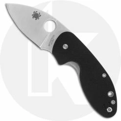 Spyderco Knives Spyderco C246GP Insistent Knife - 2.48 Inch Drop Point - Black G10 - Liner Lock