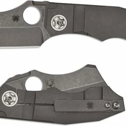 Spyderco Knives Spyderco Stovepipe C260TIP - Dark Stonewash Cleaver - Dark Stonewash Ti - Reeve Integral Lock Folder