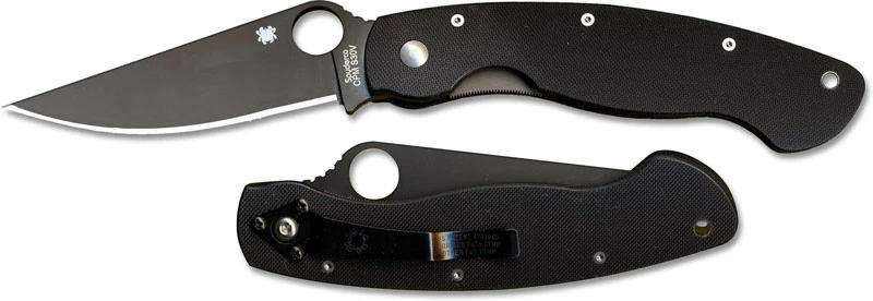 Spyderco Knives: Spyderco Black Military Knife, SP-C36GPBK - Image 4