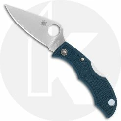 Spyderco Knives Spyderco Ladybug 3 LFP3K390 - Plain Edge Satin K390 Blade - Blue FRN - Lock Back