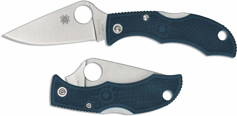 Spyderco Knives Spyderco Ladybug 3 LFP3K390 - Plain Edge Satin K390 Blade - Blue FRN - Lock Back - Image 4